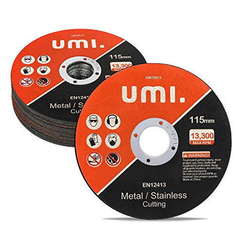 Umi. by Amazon- Discos de Corte, 20 Pedazos, 115 mm x 1.2 mm x 22 mm, para Metal y INOX
