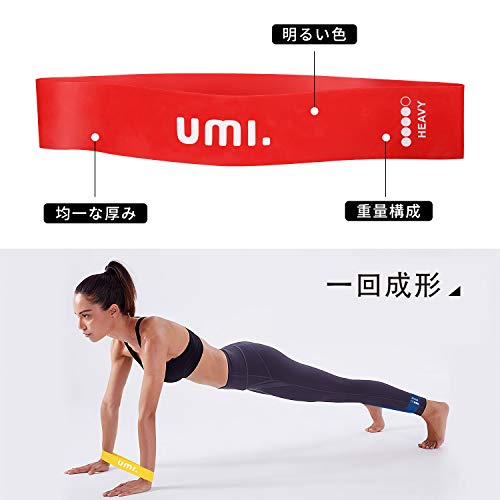UMI. by Amazon - Elasticas de Fitness, Bandas Ejercicio Set de 5 - Bandas de Resistencia musculacion para Yoga, Pilates, Crossfit, Musculacion y Recuperación