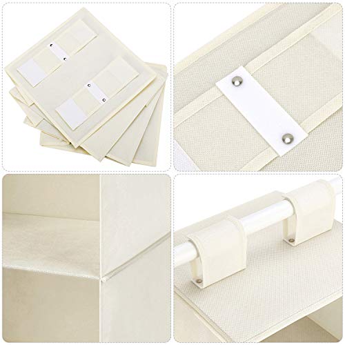 UMI. by Amazon - Organizador para Armario de 6 Niveles, Estantería Colgante para Armario, Estantería Colgante de Tela para Ropa, Beige, 130,8 cm