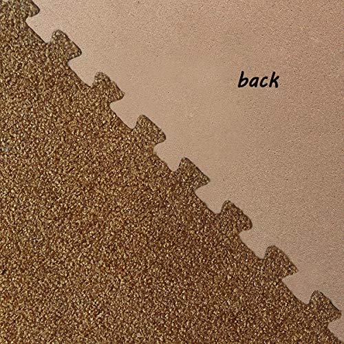 UMI. Essentials 1' x 1' Foam Interlocking Floor Tiles (Set of 9) (Brown)…