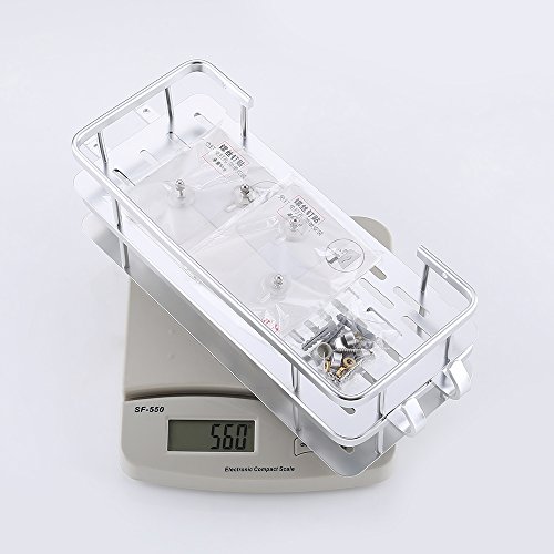 Umi. por Amazon Estantes para Ducha Entramado de baño Aluminio Espacial Perforado Gancho para Colgar Organizador de Ducha Estante para el baño de dos Niveles de Montaje sin Taladro, A4028BDF Umi. por Amazon Estantes para Ducha Entramado de baño Aluminio Espacial Perforado Gancho para Colgar Organizador de Ducha Estante para el baño de dos Niveles de Montaje sin Taladro, A4028BDF