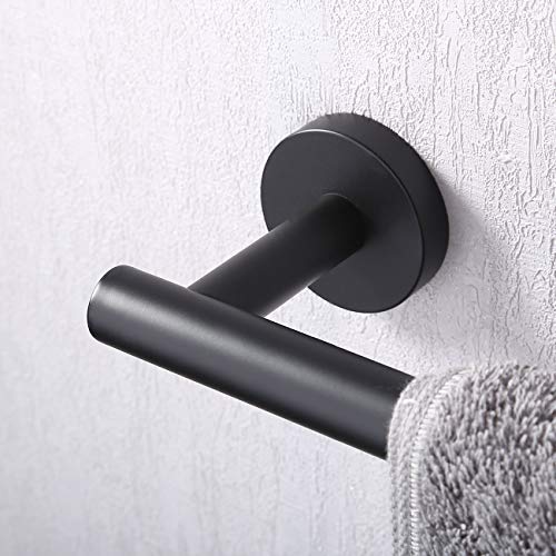 UMI por Amazon Toallero de Barra Pared Baño Acero Inoxidable SUS304 Toalleros Cocina Soporte Toalleros Barra 40cm Negro Mate, A2000S40DG-BK