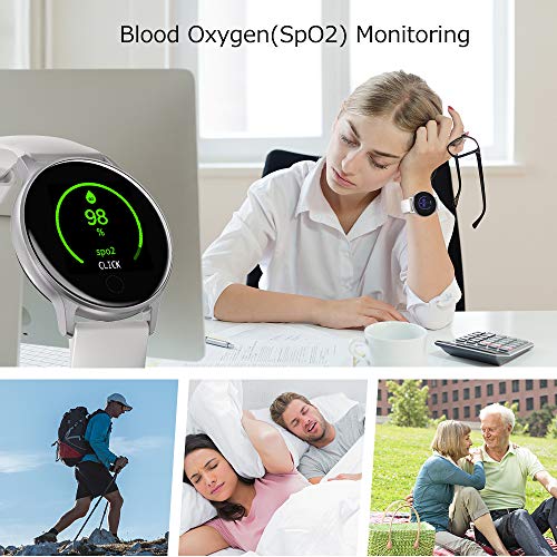UMIDIGI Reloj Inteligente Uwatch 3S Fitness Tracker con Monitor de Oxígeno en Sangre y Monitor de Frecuencia Cardíaca para Mujeres Hombres 5ATM Impermeable con Brújula para iPhone Samsung y Android
