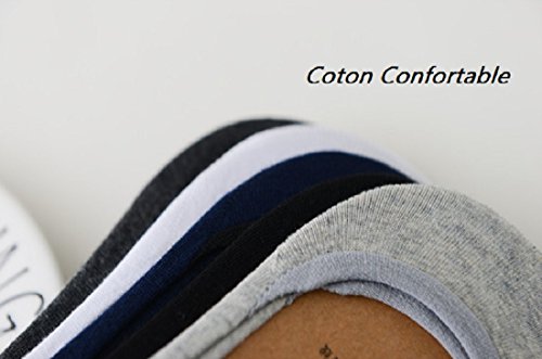UMIPUBO 10/6 Pares Calcetines para hombres Invisibles De Algodón Calcetines Cortos Elástco Con Silicona Antideslizante Anti-olor