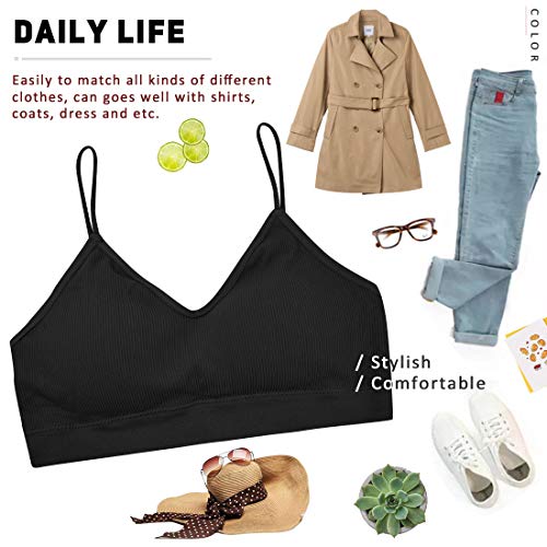 UMIPUBO 4 Piezas de Sujetador de Camisola para Mujer Sujetador de Tubo de Cuello V Banda Sujetador de Dormir Sujetador Deportivo Ropa Interior con Tirantes Elásticos UMIPUBO 4 Piezas de Sujetador de Camisola para Mujer Sujetador de Tubo de Cuello V Banda Sujetador de Dormir Sujetador Deportivo Ropa Interior con Tirantes Elásticos