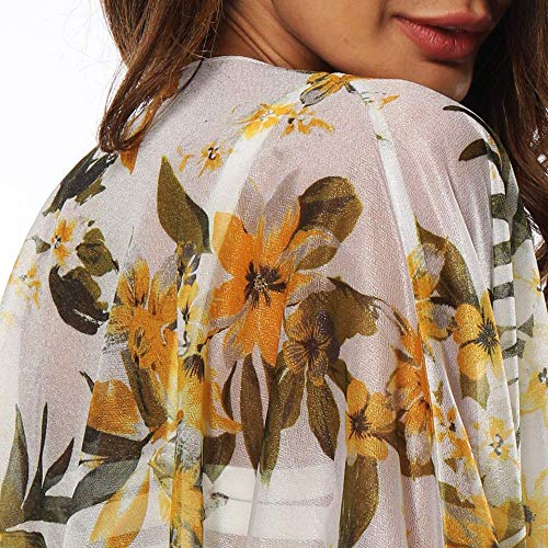 UMIPUBO Camisolas Playa Mujer 3/4 Sleeve Boho Ropa de Baño Transparente Camisolas Pareos Florales Bikini Raje de Baño Cover Up UMIPUBO Camisolas Playa Mujer 3/4 Sleeve Boho Ropa de Baño Transparente Camisolas Pareos Florales Bikini Raje de Baño Cover Up