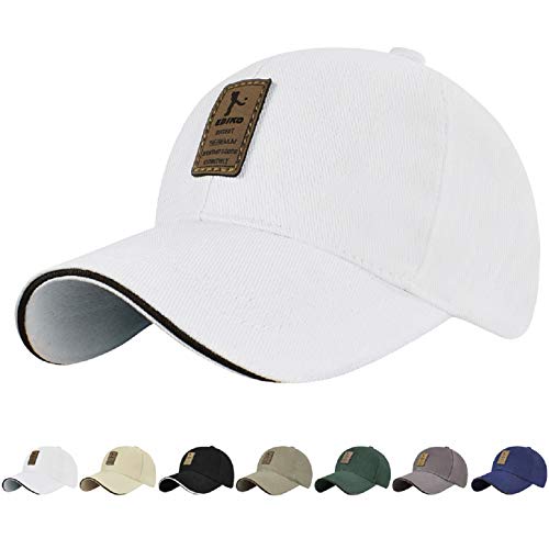 UMIPUBO Gorras Beisbol Unisex Adjustable al Aire Libre Cap clásico algodón Casual Sombrero Gorras de béisbol (Blanco)