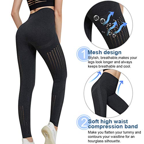 UMIPUBO Mallas Pantalones Deportivos Leggings Mujer Yoga Alta Cintura Gran Elásticos y Transpirables para Yoga Running Training Fitness