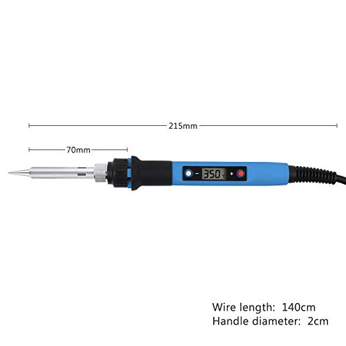 Umitive 92Pcs Kit Pirograbador de Madera con Pantalla LCD,Cable de alimentación con interruptor, 180°C- 480°C Temperatura Regulable, 80W Kit Pirograbador Profesional para Madera, Grabado, Soldadura