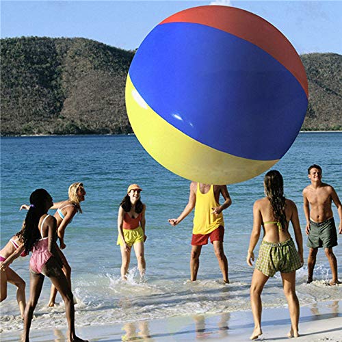 UMOOIN 2020Súper Gran Gigante Pelota de Playa Inflable Playa Jugar Deporte Juguete de Verano Fiesta de Juego Bola al Aire Libre Diversión Globo para niños y Adultos,100cm