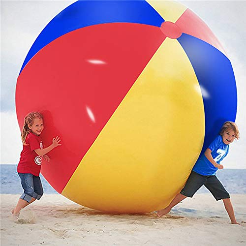 UMOOIN 2020Súper Gran Gigante Pelota de Playa Inflable Playa Jugar Deporte Juguete de Verano Fiesta de Juego Bola al Aire Libre Diversión Globo para niños y Adultos,100cm