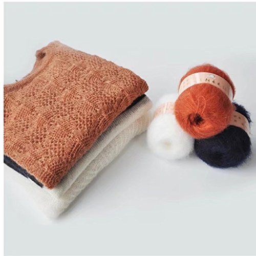 Una madeja suave y cálido Angola Angora tejer lana de cachemira 50 G, 27 colores diferentes