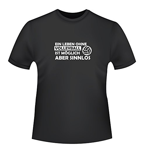 Una vida sin balón de voleibol es posible, pero no tiene sentido, las T-Shirt Negro negro Talla:152 - 164