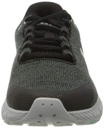 Under Armour Charged Rogue 2 Twist, Zapatillas para Correr Mujer, Negro Blanco Esmalte Azul 001, 38.5 EU