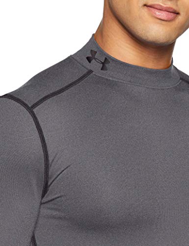 Under Armour Coldgear Armour Mock Camiseta De Manga Larga, Hombre, (Carbon Heather/Black (090), L