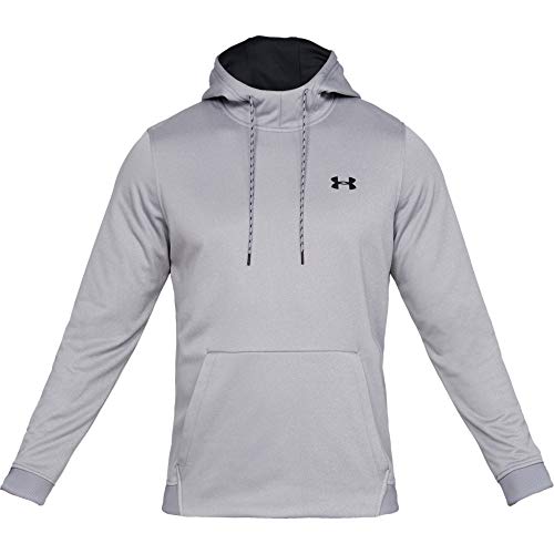 Under Armour Fleece Sudadera para Hombre, Sudadera con Capucha Ancha, Ropa Deportiva Transpirable y elástica para Hombre, Steel Light Heather/Black (035), SM