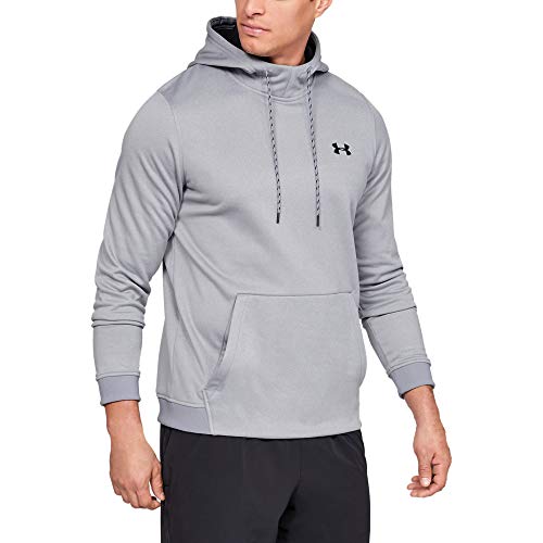 Under Armour Fleece Sudadera para Hombre, Sudadera con Capucha Ancha, Ropa Deportiva Transpirable y elástica para Hombre, Steel Light Heather/Black (035), SM