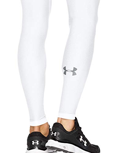 Under Armour Heatgear 2.0 Leggings, Hombre, Blanco (White/Graphite (100), L