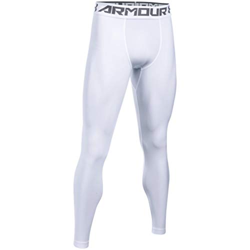 Under Armour Heatgear 2.0 Leggings, Hombre, Blanco (White/Graphite (100), L