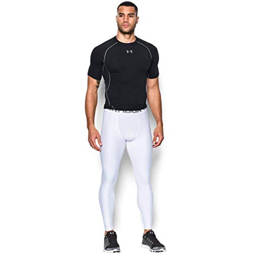 Under Armour Heatgear 2.0 Leggings, Hombre, Blanco (White/Graphite (100), L