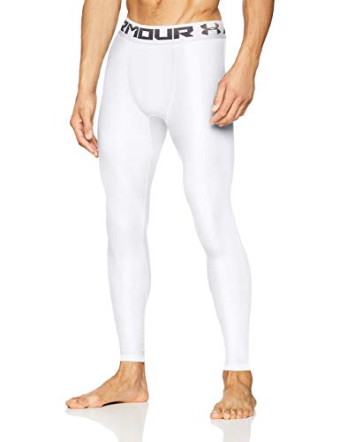 Under Armour Heatgear 2.0 Leggings, Hombre, Blanco (White/Graphite (100), L