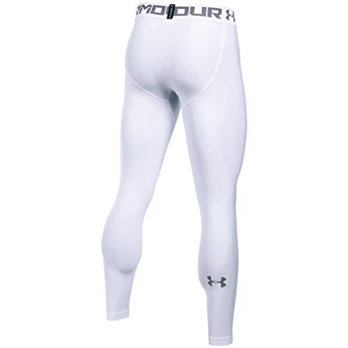 Under Armour Heatgear 2.0 Leggings, Hombre, Blanco (White/Graphite (100), M