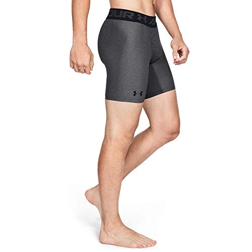 Under Armour HeatGear ARMOUR 2.0 COMP Shorts, Pantalón Corto Hombre, Gris (Carbon Heather/Black 090), M