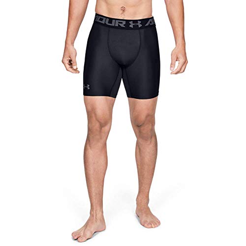 Under Armour HeatGear ARMOUR 2.0 COMP Shorts, Pantalón Corto Hombre, Negro (Black/Graphite 001), L