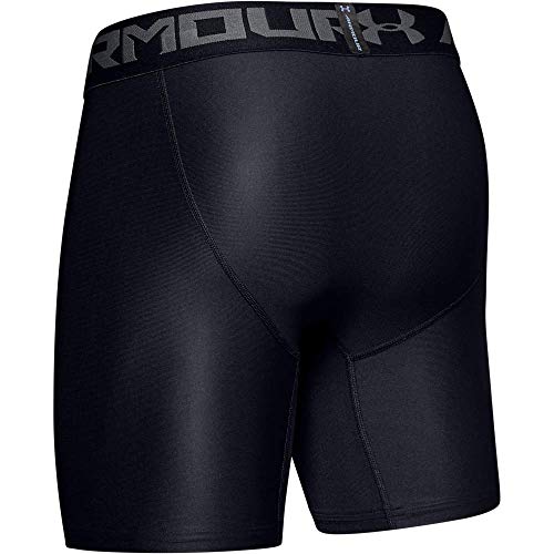 Under Armour HeatGear ARMOUR 2.0 COMP Shorts, Pantalón Corto Hombre, Negro (Black/Graphite 001), M