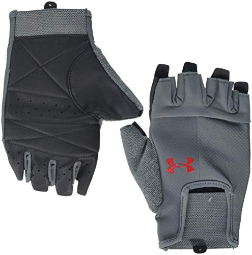 Under Armour Men's Training Glove Guantes, Hombre, Gris (Pitch Gray/Red 012), XL