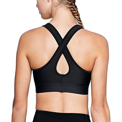 Under Armour Mujer Mid Crossback, Sujetador deportivo,Mujer,X-Large,Negro (Grafito 001)