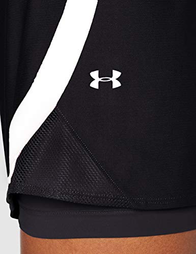 Under Armour Play Up 2-In-1 Corto, Mujer, Negro, XL