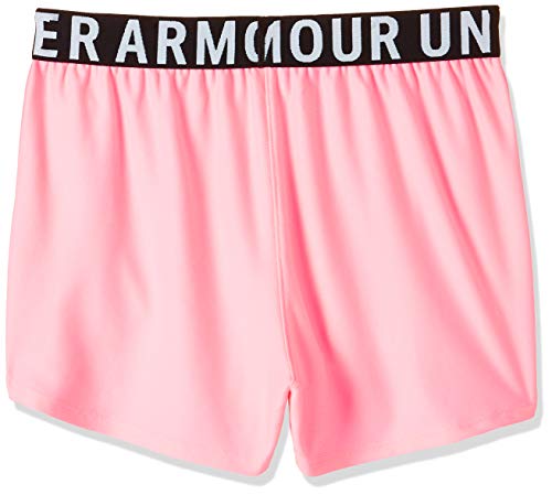 Under Armour Play Up Solid Corto, Niñas, Rosa, YXL