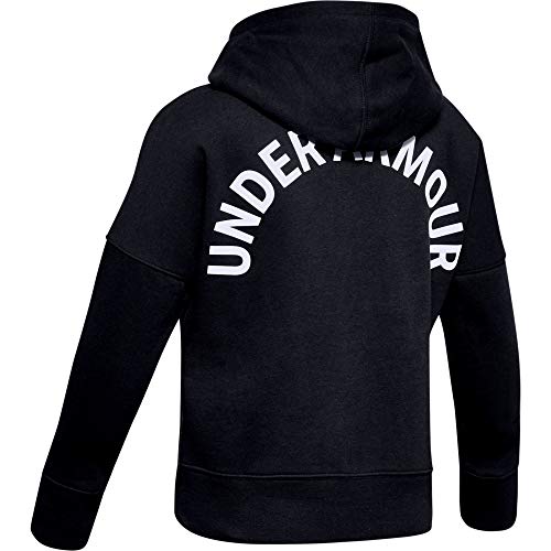 Under Armour Rival FZ Hoodie Parte Superior del Calentamiento, Niñas, Negro, YMD