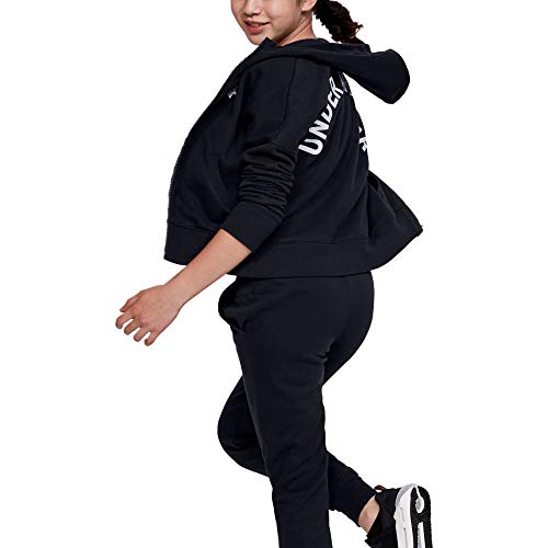 Under Armour Rival FZ Hoodie Parte Superior del Calentamiento, Niñas, Negro, YMD Under Armour Rival FZ Hoodie Parte Superior del Calentamiento, Niñas, Negro, YMD