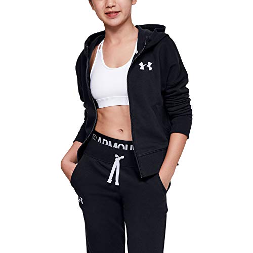 Under Armour Rival FZ Hoodie Parte Superior del Calentamiento, Niñas, Negro, YMD Under Armour Rival FZ Hoodie Parte Superior del Calentamiento, Niñas, Negro, YMD