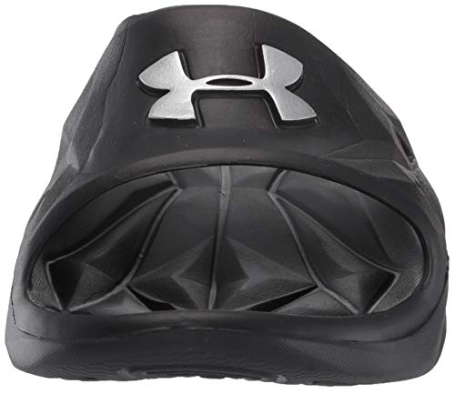 Under Armour Slides UA Locker III Chanclas de hombre, zapatos para playa de secado rápido, chanclas con correa ideales para el vestuario y la piscina, Black/Metallic Silver (001), 11 Under Armour Slides UA Locker III Chanclas de hombre, zapatos para playa de secado rápido, chanclas con correa ideales para el vestuario y la piscina, Black/Metallic Silver (001), 11