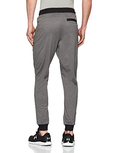 Under Armour Sportstyle Tricot Jogger Pantalones, Hombre, Gris (Carbon Heather/Black (090), S