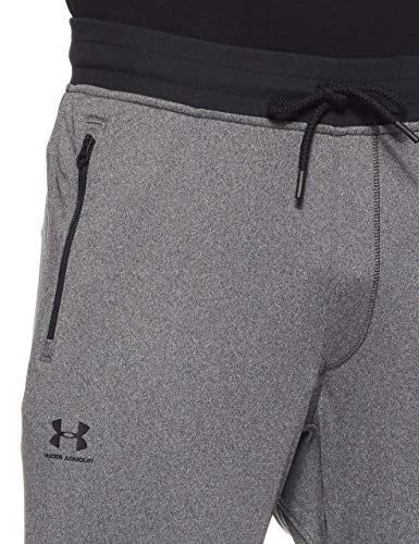 Under Armour Sportstyle Tricot Jogger Pantalones, Hombre, Gris (Carbon Heather/Black (090), S