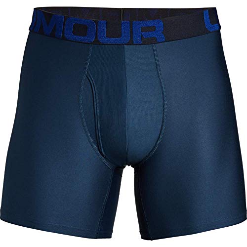 Under Armour Tech 6in 2 Pack Ropa Interior, Hombre, Azul (Academy/Mod Gray Light Heather (409), M