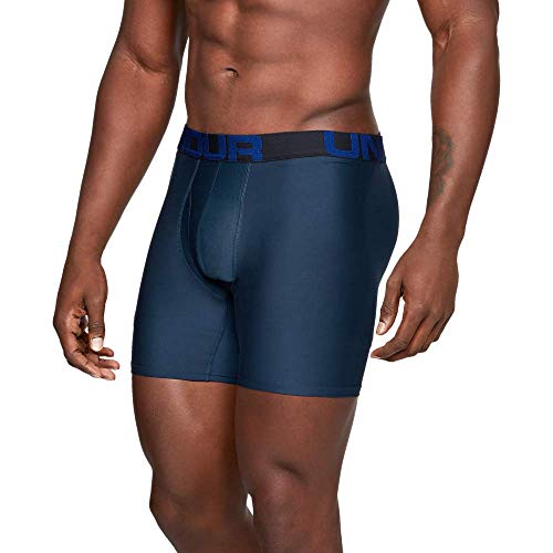 Under Armour Tech 6in 2 Pack Ropa Interior, Hombre, Azul (Academy/Mod Gray Light Heather (409), M Under Armour Tech 6in 2 Pack Ropa Interior, Hombre, Azul (Academy/Mod Gray Light Heather (409), M