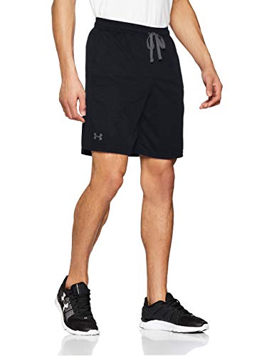 Under Armour Tech Mesh Pantalones Cortos de Hombre, Pantalones Deportivos Transpirables, cómodos y Anchos Pantalones Cortos con Bolsillos Laterales, Black/Pitch Gray (001), MD