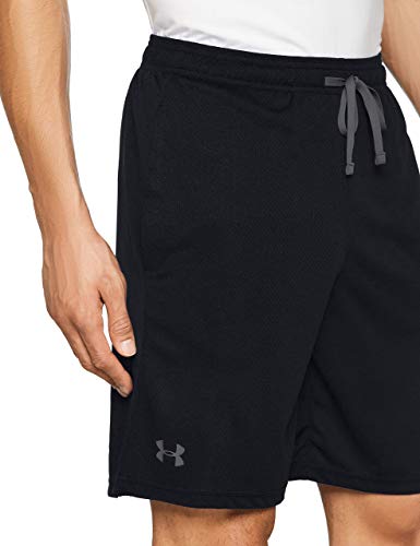 Under Armour Tech Mesh Pantalones Cortos de Hombre, Pantalones Deportivos Transpirables, cómodos y Anchos Pantalones Cortos con Bolsillos Laterales, Black/Pitch Gray (001), MD