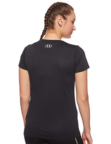 Under Armour Tech SSC Graphic Camisa Manga Corta, Mujer, Negro, MD