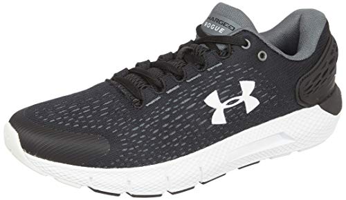 Under Armour UA Charged Rogue 2, Cómodo Calzado De Hombre, Zapatillas para Correr, Negro (Black/Halo Gray/White), 40 EU