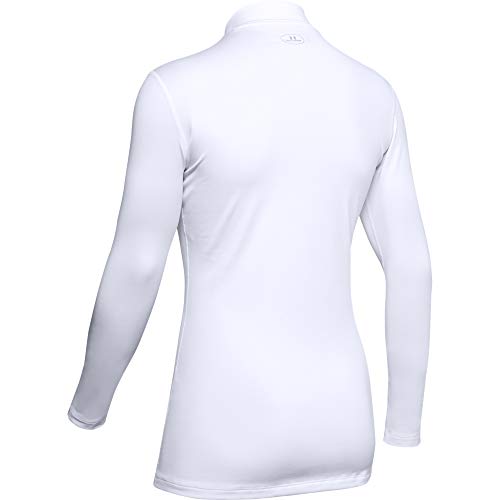 Under Armour UA Coldgear Authentics Mock Camiseta de Manga Larga, Mujer, Blanco White, XL Under Armour UA Coldgear Authentics Mock Camiseta de Manga Larga, Mujer, Blanco White, XL