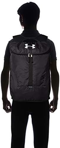 Under Armour UA Expandable Sackpack Bolsa de Equipaje, Unisex Adulto, Negro (Black/Black/Silver 001), Talla única Under Armour UA Expandable Sackpack Bolsa de Equipaje, Unisex Adulto, Negro (Black/Black/Silver 001), Talla única