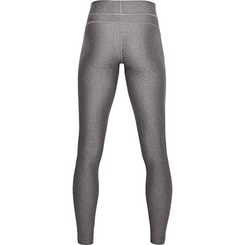 Under Armour UA Heatgear Leggings, Mujer, (Charcoal Light Heather/Charcoal Light Heather/Metallic Silver (019), S