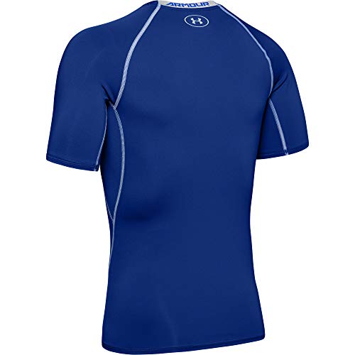 Under Armour UA Heatgear Short Sleeve Camiseta, Hombre, Azul (Royal/Steel (400), L