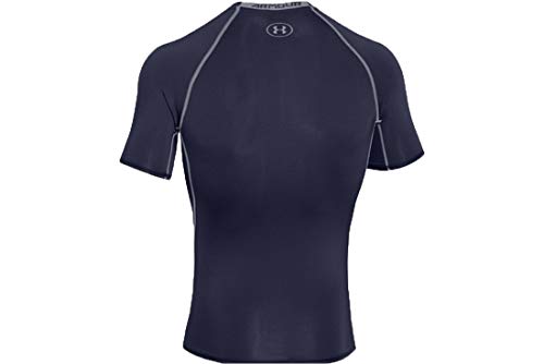 Under Armour UA Heatgear Short Sleeve Camiseta, Hombre, NavyAzul (Midnight Navy/Steel (410), XL